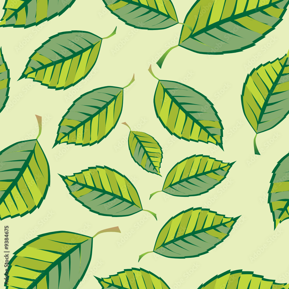 Background from leaves. Seamless pattern. Vector.