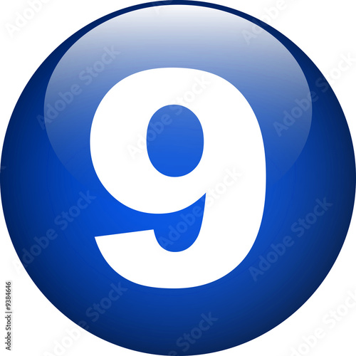 blue nine button