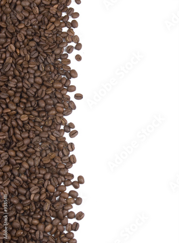 Coffee beans on white background suitable for background