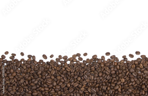 Coffee beans on white background suitable for background