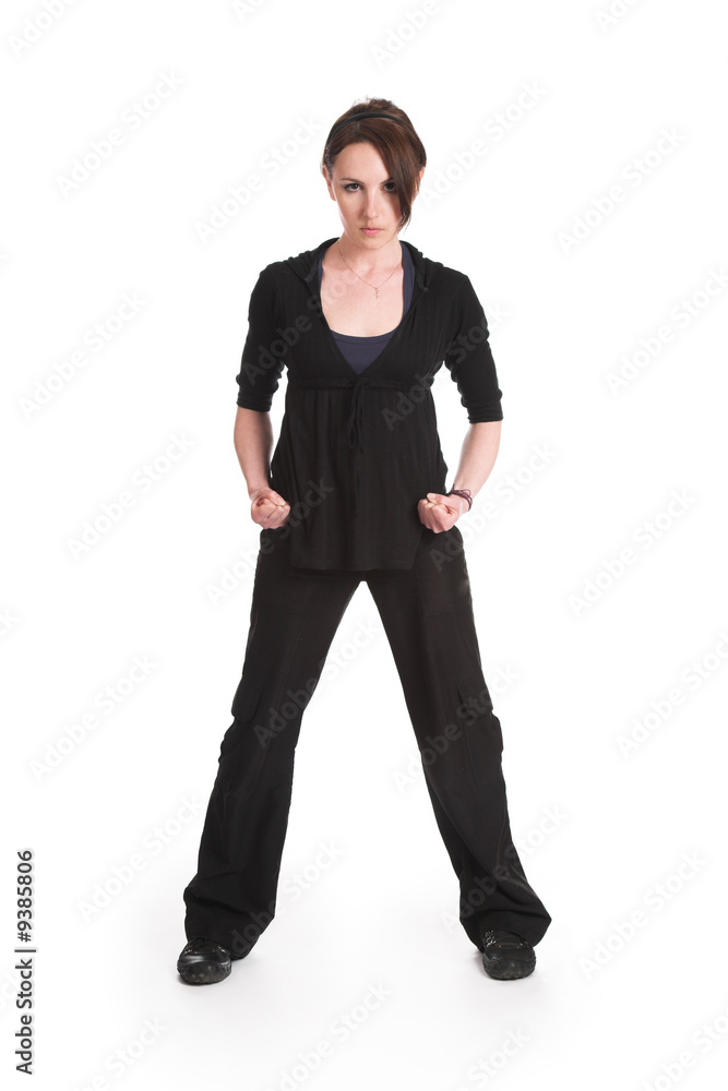 Young girl posing on white isolated background Young girl posing on white isolated background