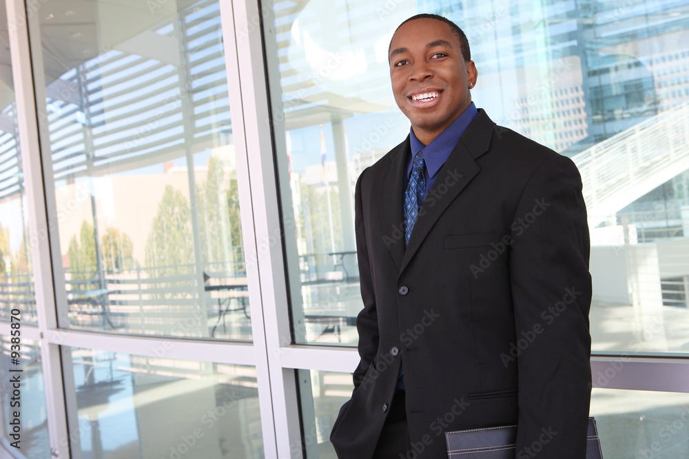 A handsome african american business man A handsome african american business man