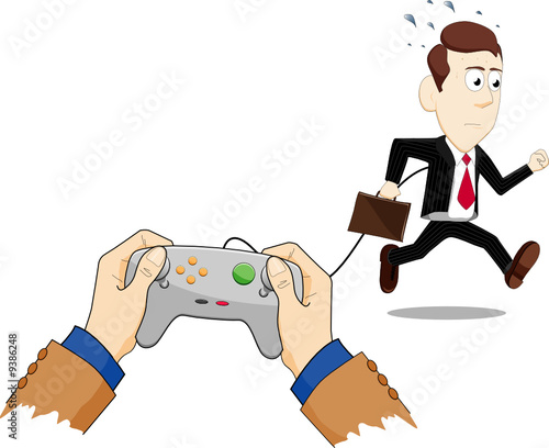 Business man controlled