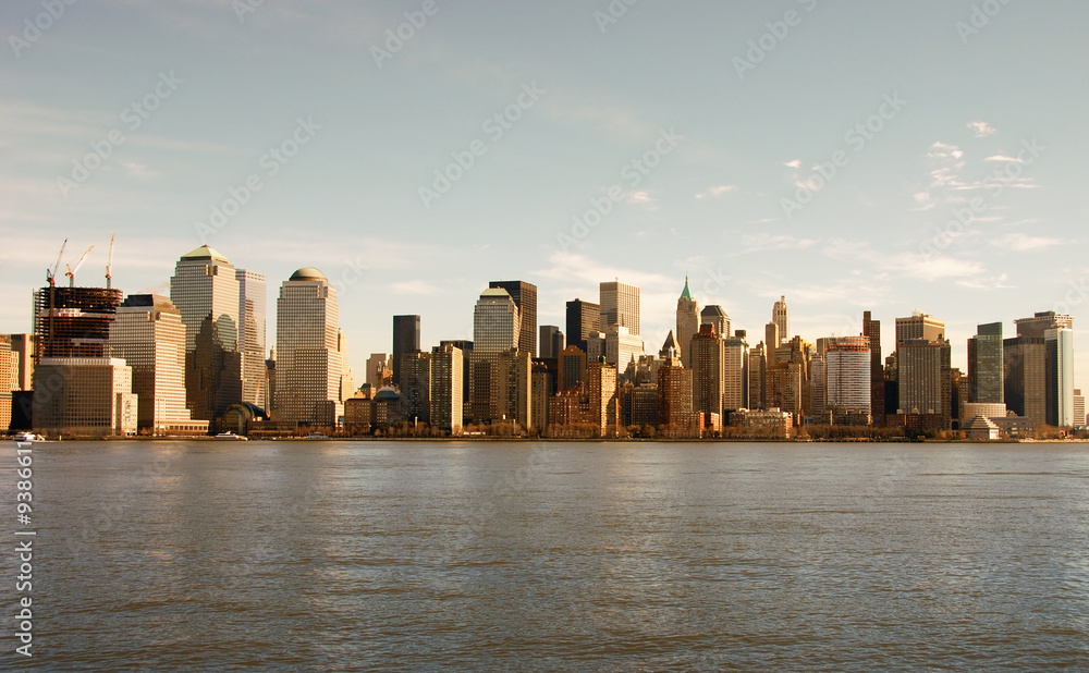 Manhattan skyline by day as seen from New Jersey