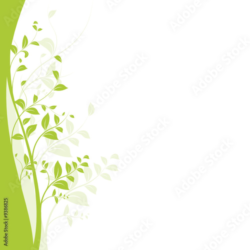 Papier peint décoratif - Papier peint vecteur série SVG, branche d'arbre, jeune pousse vectorielle