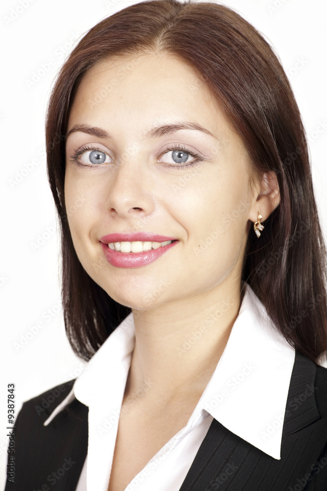 Portrait of happy employee isolated on a white background Portrait of happy employee isolated on a white background