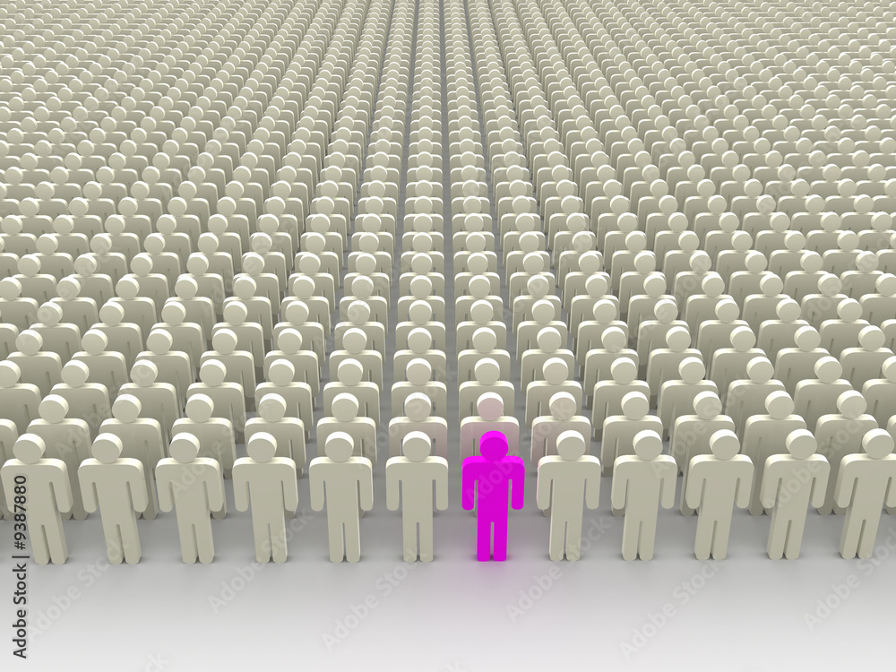 Obraz premium Silhouettes of people. 3d