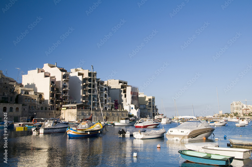 malta maltese luzzu fishing boats harbor st. julian's