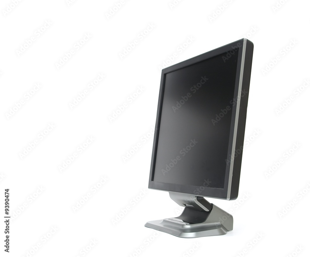 LCD screen isolated on white background LCD screen isolated on white background
