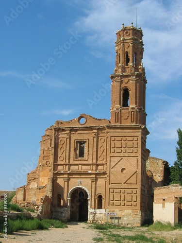 iglesia de san agustin en belchite photo