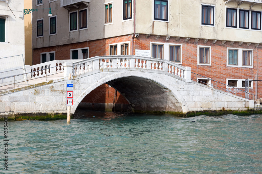 Bridge in Venice, Italy, along the Grand Canal