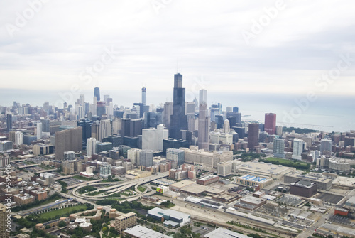 Amazing wide-angle of Chicago's skyline © EugeneF