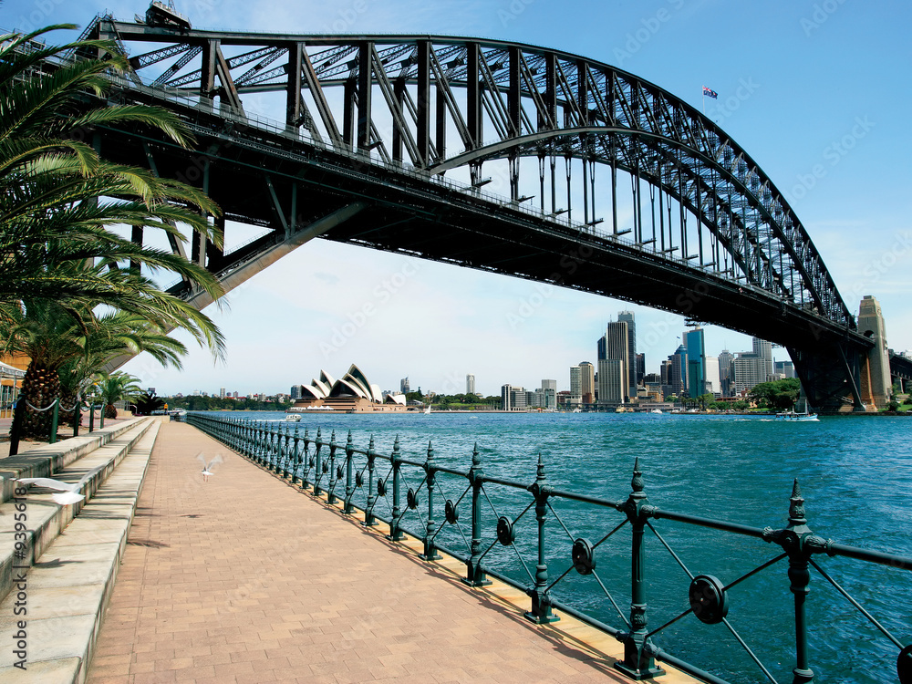 Naklejka premium Idź w kierunku Sydney Bridge
