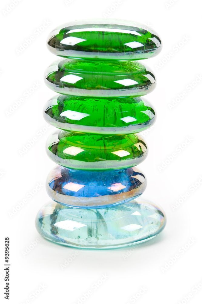 Fototapeta premium Flat Round Crystal Glass Beads