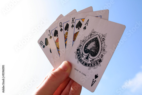 Royal Flush Cards Sky photo