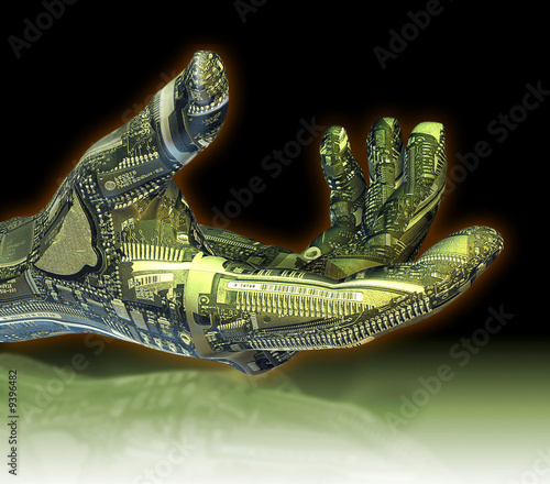 Robotic hand ready to hold an item