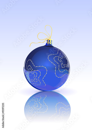 blue Christmas Ball