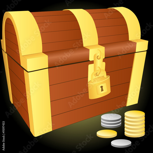 Schatzkiste mit Geld