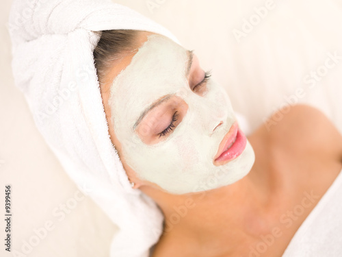Portrait of beautiful woman during spa treatment