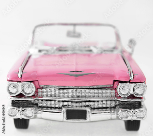 Print op canvas pink car