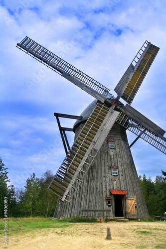 historical wooden windmill