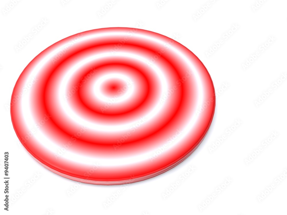 red target. 3d red target. 3d