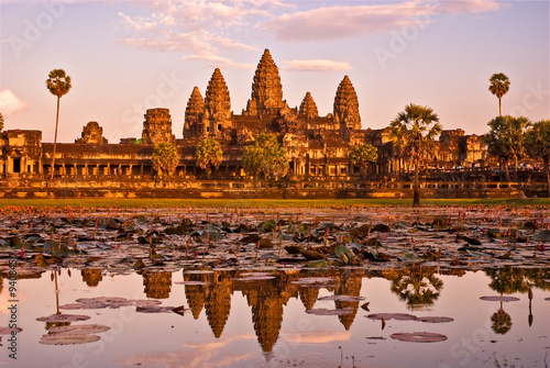 Angkor Wat Temple at sunset, Siem reap, Cambodia.