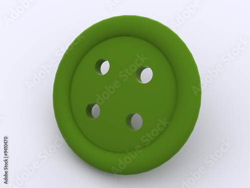 green button. 3d