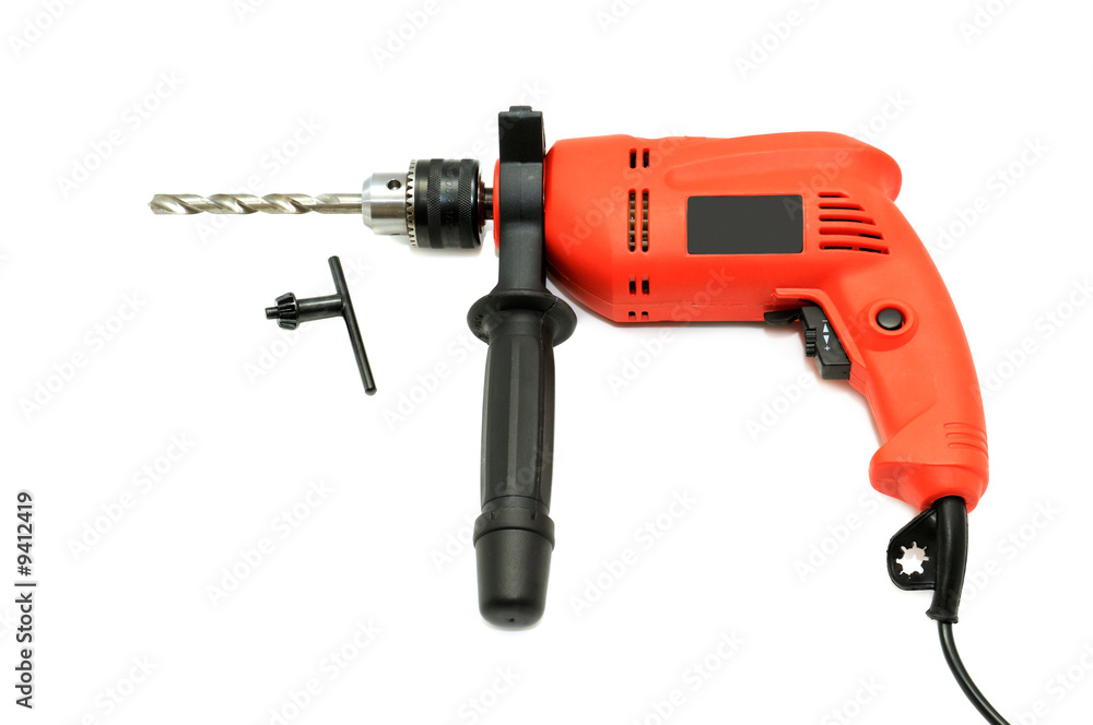 drill isolated on a white background drill isolated on a white background