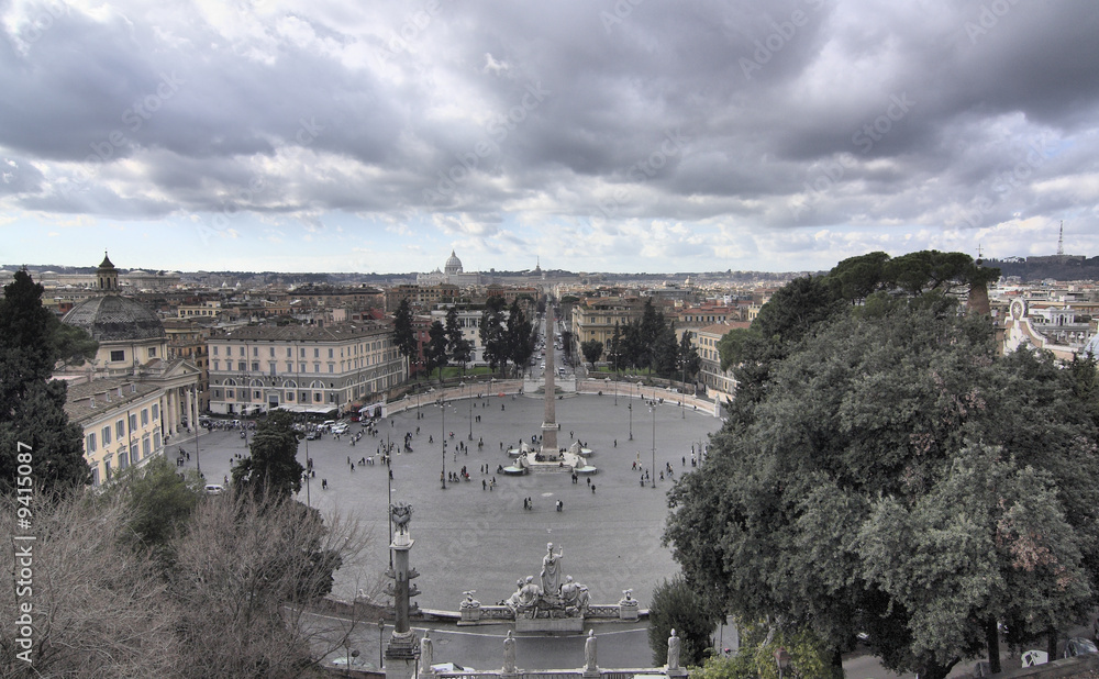 view of piazza del popolo - Rome