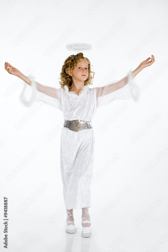 Young beautiful blonde teen-age girl in carnival suit Young beautiful blonde teen-age girl in carnival suit