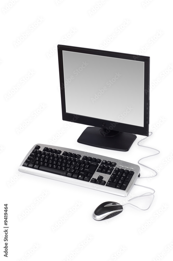 Personal computer isolated on the white background Personal computer isolated on the white background