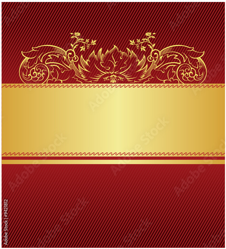 red background