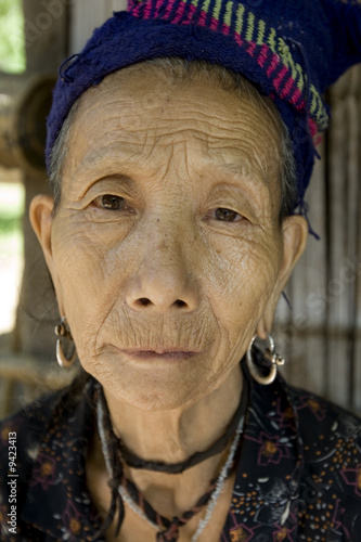 Alte Hmong Frau in Laos