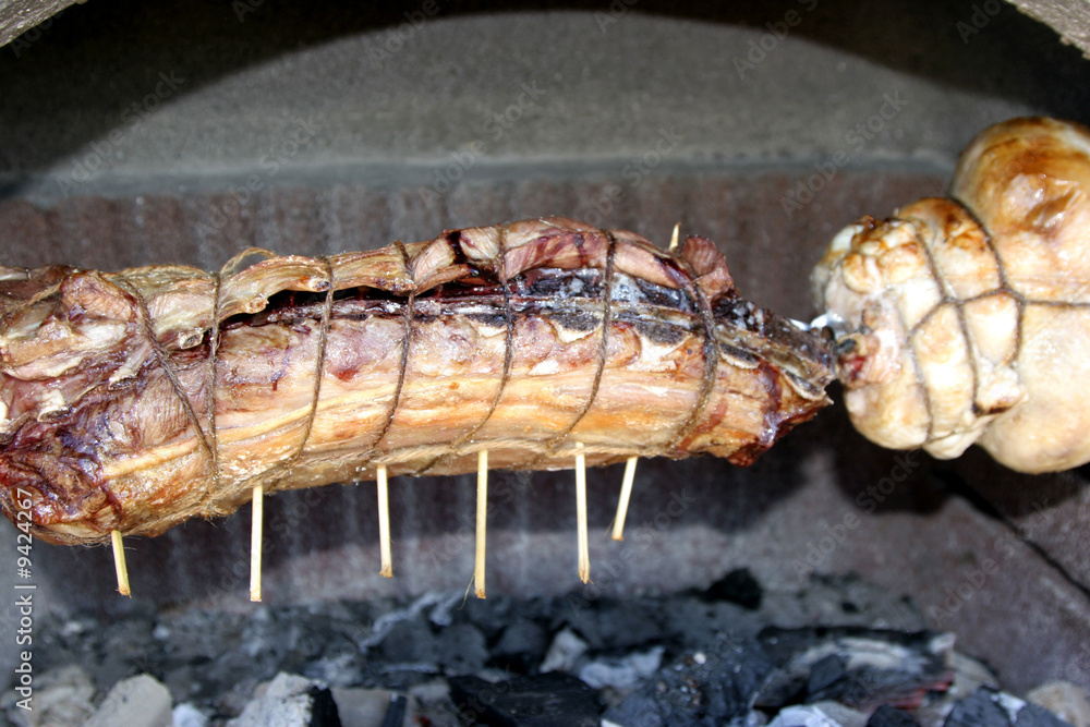 Rack of lamb and chicken Rack of lamb and chicken