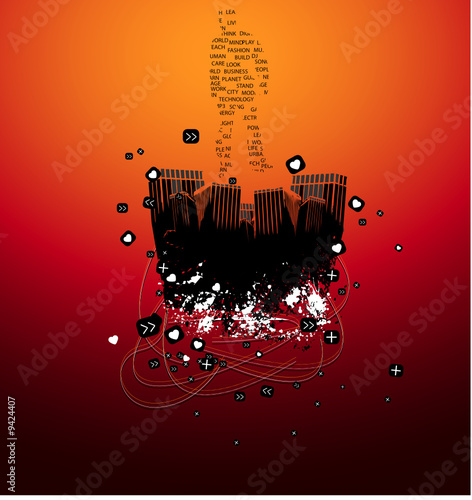 An awesome abstract illustration of modern life