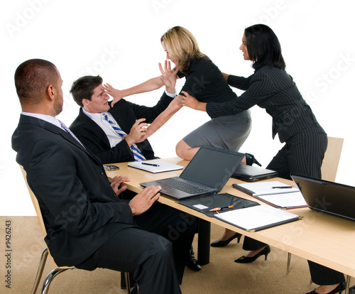 Business meeting turns into fight