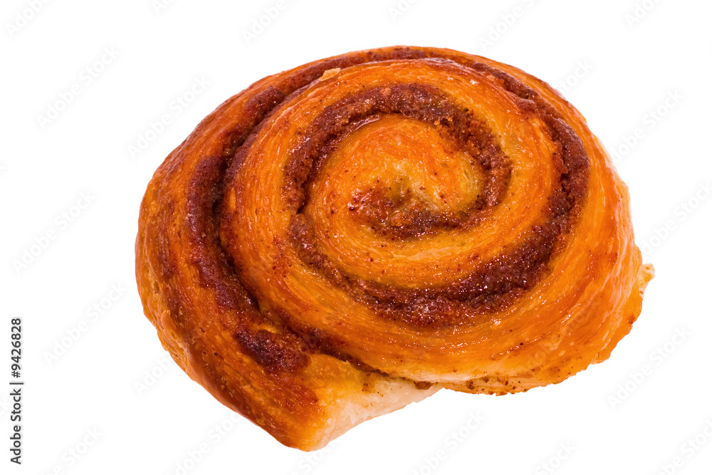 Croissant by a breakfast on a white background Croissant by a breakfast on a white background