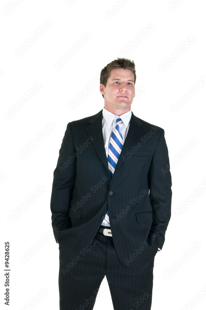confident businessman stares into the distance confident businessman stares into the distance