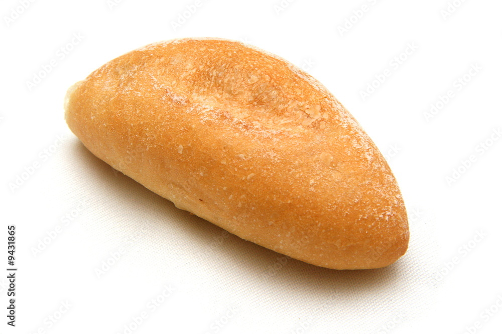 French bread roll on white background French bread roll on white background