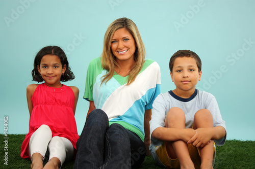 Family Laying Together Outs...