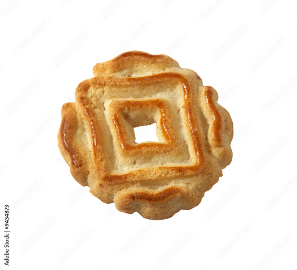 Biscuit isolated on white with clipping patch Biscuit isolated on white with clipping patch