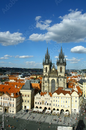 Vue aérienne de Prague