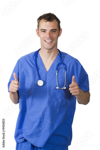 happy doctor giving thumbs up