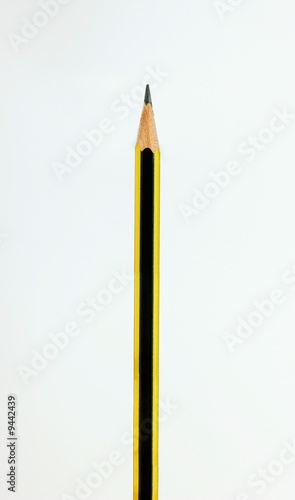 A yellow and black pencil