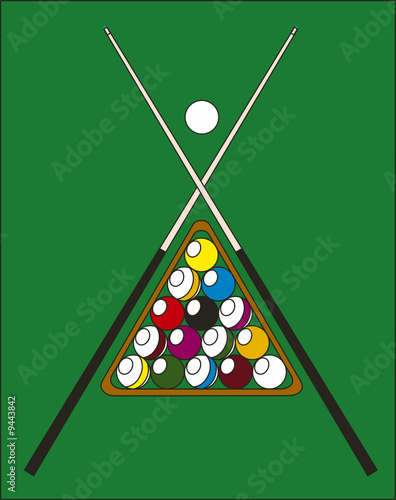 Billiard pool illustration