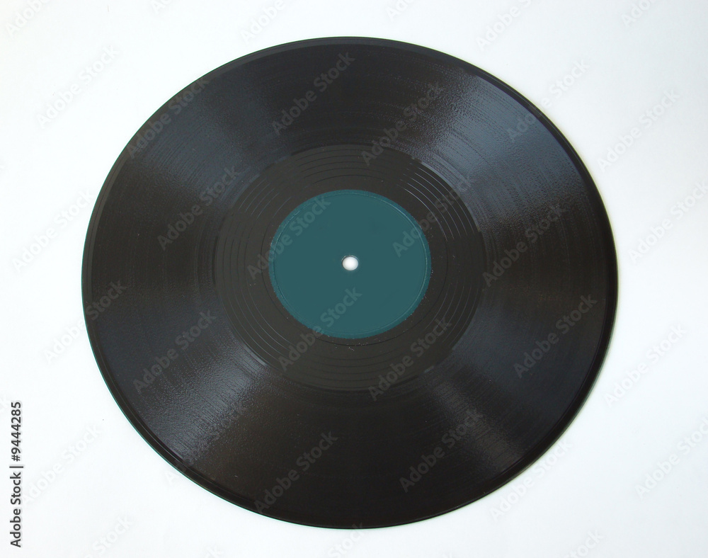 75 rpm shellac record on white background
