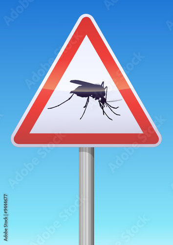 Panneau de danger moustique