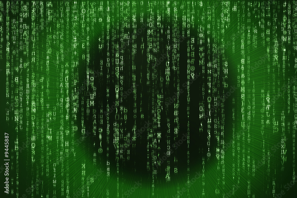 abstract background of matrix eye