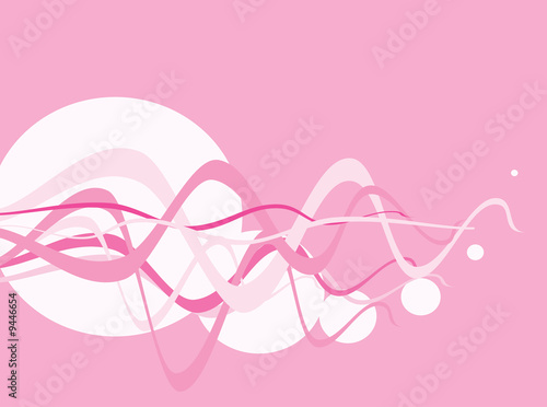 few abstract interweaved pink curves